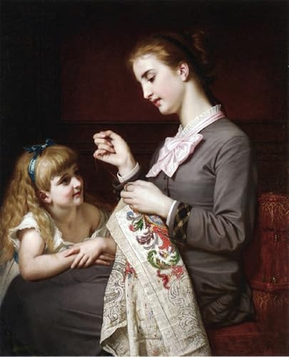 Tableau moderne de célèbres tableaux classique Hugues Merle 60x90cm