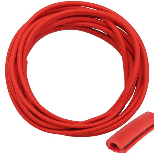 CTRICALVER 5M Rouge Protecteur U - Joint d'Étanchéité pour Bord de Porte Voiture, Conçu pour SUV, MPV et la Plupart des Véhicules