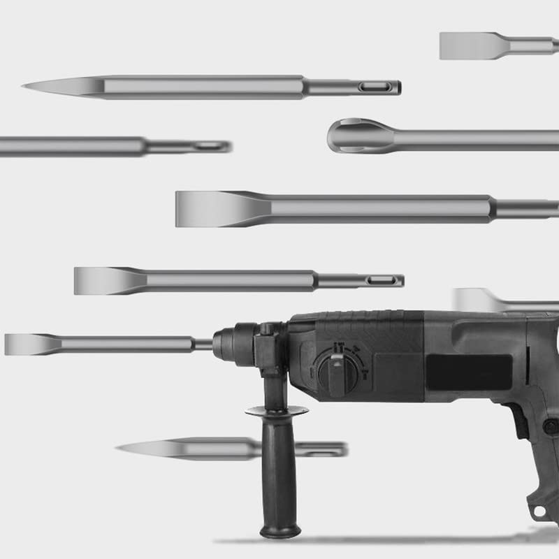 WORKPRO Set Di Punte E Scalpelli SDS Plus Da 17 Pezzi, Accessori Per Trapano A Percussione, Con Custodia, Per Calcestruzzo, Piastrelle, Mattoni, Cemento, Pietra E Muratura - Foto 9