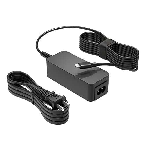 Charger Fit for Lenovo Chromebook 100e 300e 500e C330 C340 C630 S330 S340 11e 14e Laptop Power Supply Adapter Cord, (UL Safety Certified), USB C, 45W