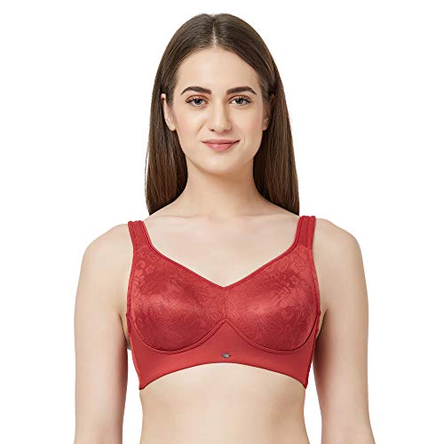 Image of SOIE Women Minimizer Poly Spandex Full Coverage Non Wired Bra