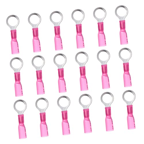Anneome 50 Piezas Terminales conectar conectores eléctricos de crimpado wire connector conectores de cable conector termorretráctil conector de cable aislado a prueba de agua cobre rojo