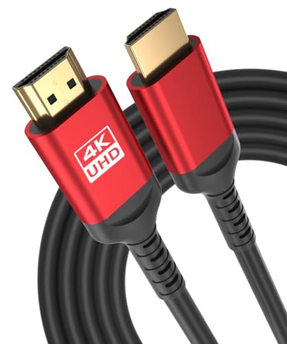 ALLEASA 10m Extra Long HDMI Cable 4K High Speed 18Gbps HDMI 2.0 Lead CL3 Rated In-Wall Cord for Projector AV Receiver & Home Cinema Support ARC HDR10 HDCP 2.2 (33FT Red)
