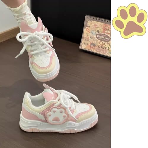 Cat Paw Platform Shoes - Chunky Sneakers for Women, Aesthetic Shoes, Kawaii Y2K Sneakers2