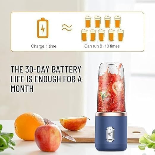Image of Portable Blender,USB Rechargeable Mini Personal Blender for Shakes and Smoothies,Electric Fruit Veggie Juicear with 2pcs Travel Juicer Cup (N1)