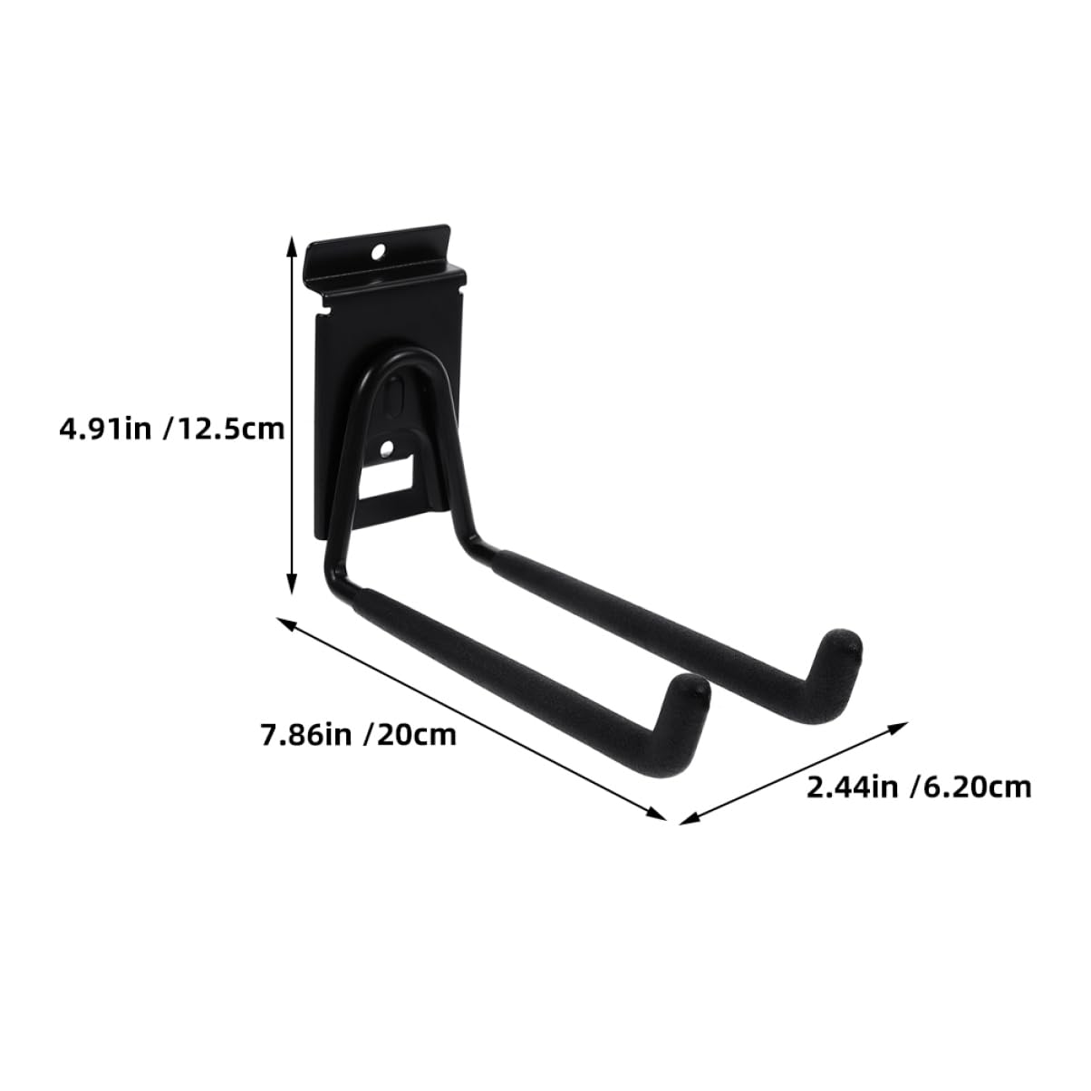 Mobestech Ganchos de Pared para Garaje de 8 Pulgadas, Hierro, 2 Piezas