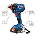 BOSCH GXL18V-496B22 18V 4-Tool Combo Kit with Compact Tough 1/2 In. Drill/Driver, Two-In-One 1/4 In. and 1/2 In. Bit/Socket Impact Driver, Compact Reciprocating Saw, LED Worklight and 2 Ah Batteries
