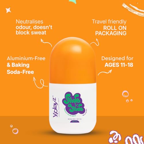 Image of YPlayZ Roll-On Deodorant 40ml for Teens 11-18, Coconut & Vanilla Freshness | Aluminium And Baking Soda Free Formula Is Gentle On Sensitive And Shaved Underarms | For Comfortable Everyday Freshness