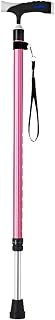 Plegable Ajustable bastón para Caminar Personas Mayores, discapacitados y discapacitados, Ayuda Movilidad, bastón Ajustable para Estabilidad y Soporte, Bastones livianos (Color : Rosa)