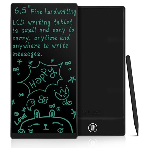 Image of LCD Writing Tablet for Adults: Mini 6.5 Inch Full Screen Reusable Digital Notepad Lightweight Portable Use for Office Study Teaching