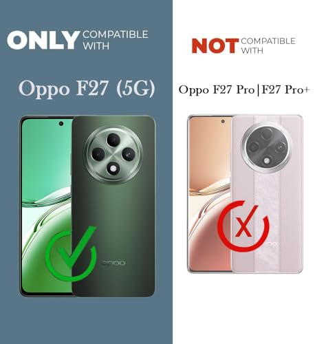 Image of Jkobi Back Cover Case for Oppo F27 5G (Shockproof with Polycarbonate Clear Panel | Professional Black)