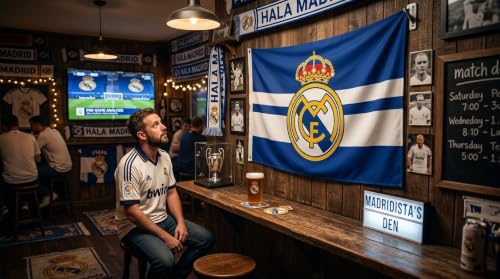 Real Madrid Flag Banner 3x5 Feet - Durable Indoor/Outdoor Football Soccer Banner with 2 Brass Grommets by FOMSTOREG - Used condition - Image 7