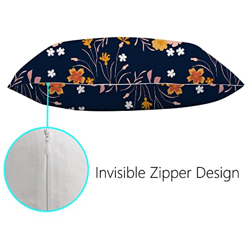 Pillowcase Set Of 2 Floral Flowers Country Garden Pastoral Standard Size 20X26 Inch Zippered Pillow Cover Pillow Sham For Long Pillow #TOP2