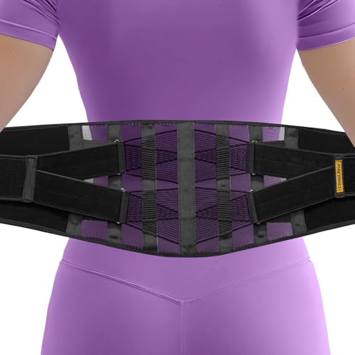 cybryeh Ultra Breathable Back Brace for Lower Back Pain Relief – Lightweight Thin Soft Back Support Brace for Women & Men – Dual Adjustable Lumbar Support Belt for Herniated Disc, Sciatica, Scoliosis