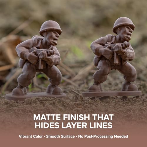 Image of Polymaker Panchroma Matte PLA Filament, Army Brown 1.75mm 1kg 3D Printing Filament, Formerly Polyterra Matte, Fit Most FDM 3D Printers, 1kg Spool (2.2lbs)