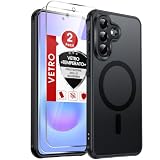 LeYi Cover Magnetica per Samsung Galaxy A57 5G con Vetro Temperato(Nero)