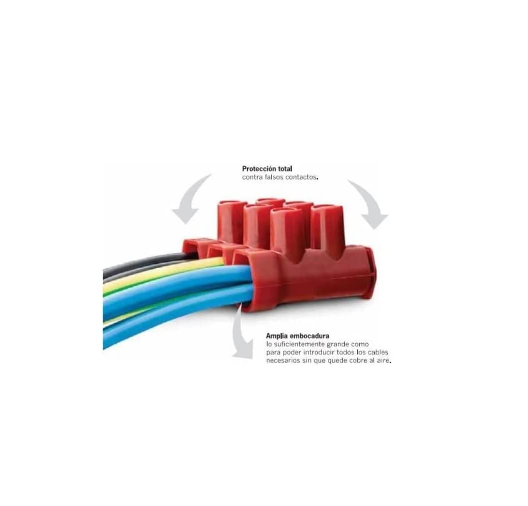 RASMACOR | Pack 2 Regleta conexion 16mm² para Cables con Cubierta Protectora | Terminal de conexión | Empalme Cable electrico | Tekox Pro 16mm² | Nuevo Formato 12 Polos