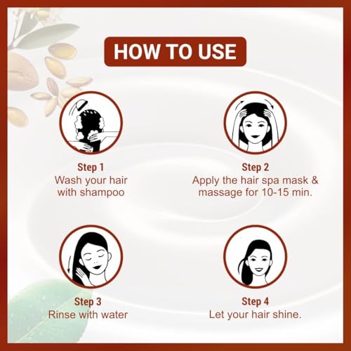 Image of Moroccan Argan Oil Hair Spa Mask 200gm | Deep Conditioning Hair Mask for Dry, Frizzy & Damaged Hair | Sulfate & Paraben Free