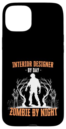 Day Zombie by Night Funny Halloween CeAfUCi[ X}zP[X iPhone 15 Plus p