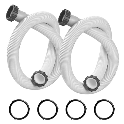 XwaYexa 1.5 Above Ground Pool Hose 59 Long 29060E Pool Filter Hose Pool Pump Hose Replacement for Coleman Intex Sand Filters and Saltwater Systems with 1500-2500 GPH Pumps 2Pcs