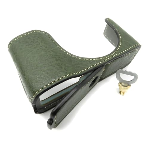 【ノーブランド】 合皮 カメラ ケース 専用金具付き ・ RICOH GR3x GR3 = リコー GRⅢx GRⅢ GRIII GRiiiｘ GRiii GRIII GR 3x iiix Ⅲ iii との互換性あり 底部 開閉 保護 ジャケット カバー (グリーン) [並行輸入品]