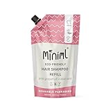 Miniml Natural Hair Shampoo Eco Friendly – 1L Refill Pink Grapefruit & Aloe Vera Men and Womens Sensitive Scalp & Skin Cruelty Free Vegan Shampoo - For Greasy, Curly, Dry and Dandruff Hair