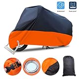 【TAMAÑO UNIVERSAL】: esta funda protector para moto es universal. Se adapta a motocicletas de hasta 106,5 ”de longitud. El tamaño es adecuado para motocicletas de 400 cc a 1000 cc, Es adecuado para la mayoría de las motocicletas. Mida el tamaño de su motocicleta antes de realizar el pedido para asegurarse de comprar el tamaño correcto.