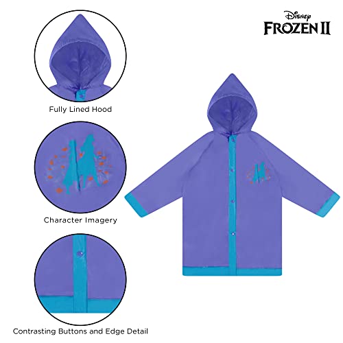 Image of Disney Girls Kids Umbrella and Slicker, Frozen Elsa and Anna Little Girl Rain Wear Set, For Ages 4-7