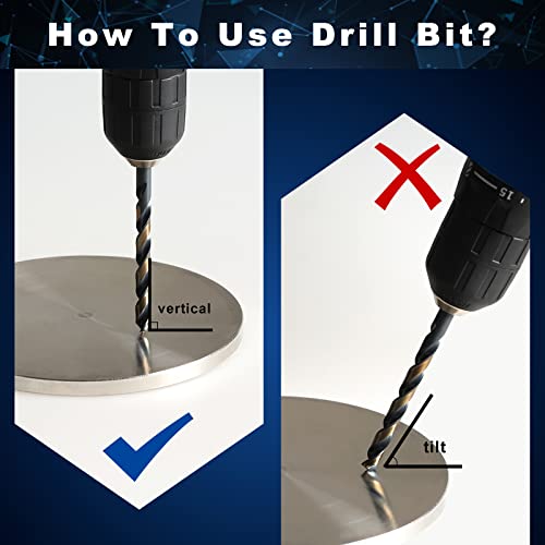 COMOWARE ドリルビットセット 60個 ジョバー長さドリルビット ワイヤーゲージ 1~60 ブラック&ゴールド仕上げ 135°スプリットポイント 高速度鋼 金属インデックス付き収納ケース