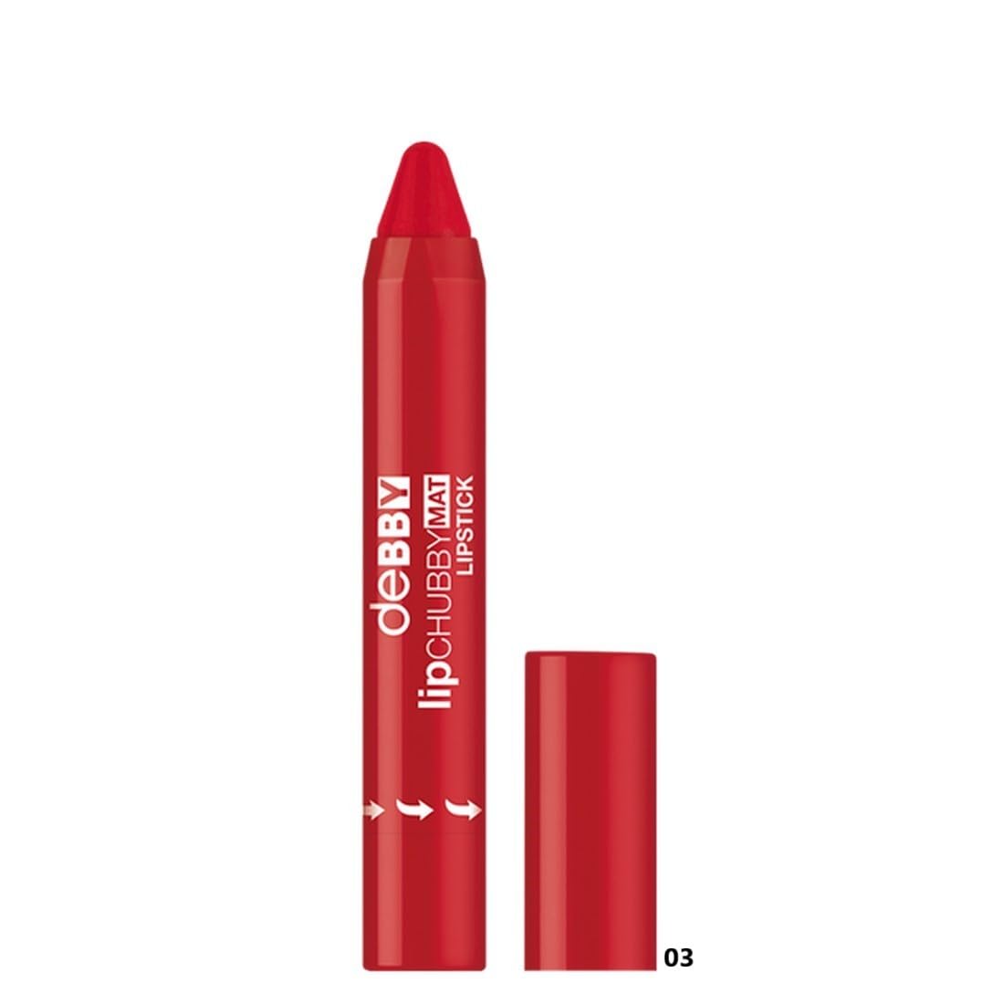Debby lipCHUBBY Mat Lip Colour 03 Strong Red