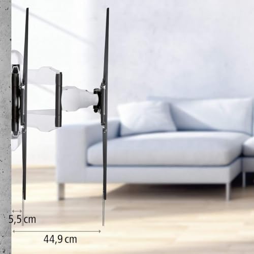 Hama-220838-TV-Wall-Bracket-Swivel-Tilt-Pull-out-229-cm-90-up-to-75-kg