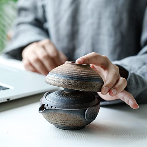 Teiera Giapponese In Ceramica Gaiwan - Per T&egrave; Puer, Design Elegante E Resistente Al Calore, Adatta Microonde