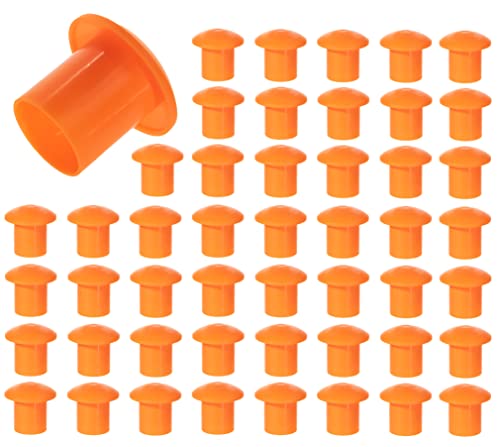 Plutreas Rebar Caps Orange Mushroom Safety Caps Size #3-#7 10M - 25M (Set of 50)