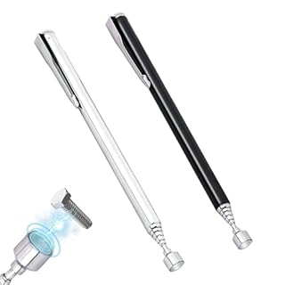 Kzouenzu Calamita Telescopica [2 Pezzi], Asta Telescopica Magnetica Portatile, Per Raccolta Di Piccole Pezzi, Bulloni, Oggetti Metallici, Ricambi Auto