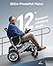 VERPAL Electric Wheelchair,25 Miles Longer Range, Foldable Power Wheelchair for Adults Seniors,500W Dual Motors,Compact Motorized Wheelchair All Terrain,Intelligent Folding, Travel Size