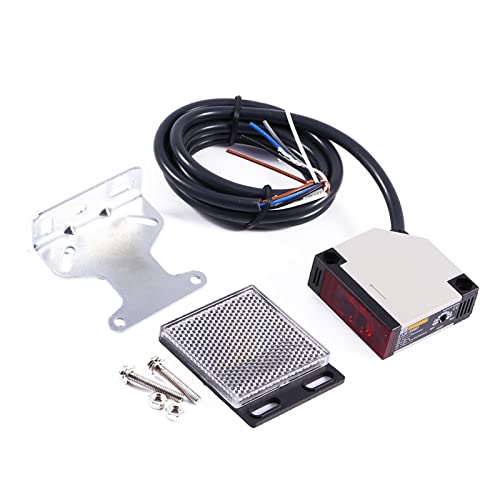 Interruptor fotoeléctrico, reflexión especular Interruptor especular Fotoeléctrico AC 90-250V 3A E3JK-R4M1 Interruptor de Sensor con tecnología de Circuito Integrado