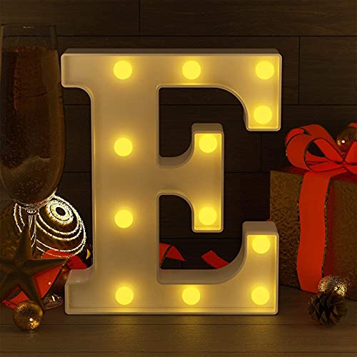 Image of Marquee E Alphabet Shaped LED Light Lamp for Decoration Decore Walls Hanging Birthday Party Wedding (E)