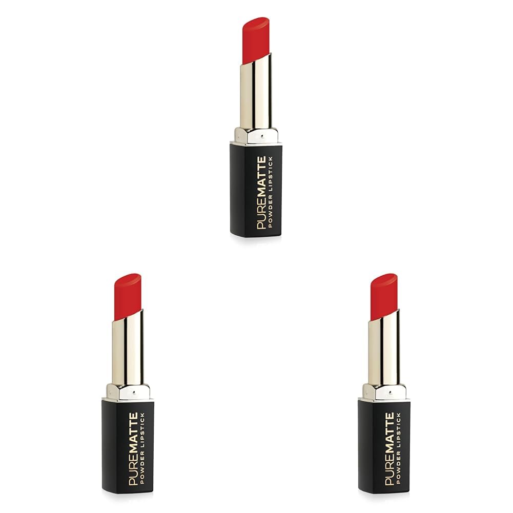 Golden Rose Pure Matte Powder Lipstick No: 117 - Nemlendirici Pudramsı Mat Ruj (3 paketi)