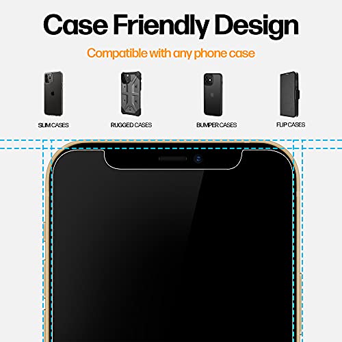 Image of Power Theory Designed for iPhone 12 Pro Max Privacy Screen Protector Tempered Glass Anti Spy protection [9H Hardness], Easy Install Kit, 99% HD Bubble Free Case Friendly, Anti-Scratch, 2 Pack