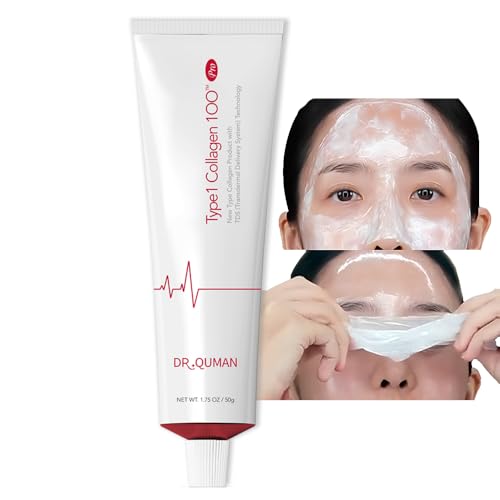 DR. QUMAN Type1 Collagen 100 Pro Korean Skin Care | Anti-aging Peel-off Mask for Face & Neck | Firming & Lifting Care | Reduces Wrinkles & Pores | Deep Hydration & Moisturization | 1.76oz/50g