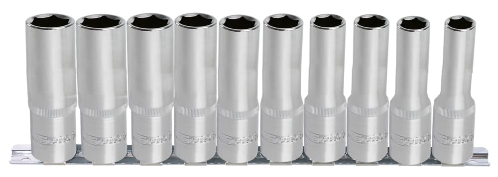 KS Tools 922.1458 Ultimate juego de 10 llaves destornillador 6 caras sobre rail 1/4 "4 – 13 mm