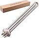 DERNORD 220V 9000W Heizelement 1-1/2 Zoll U Typ Brühwasser Heizung BSP Gewinde Edelstahlflansch mit schwarzer Abdeckung
