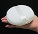 Powder Puff for Body, Face, or Baby - Extra Large Jumbo Size (5 inch), Cotton Velour and Sponge Material with Satin Handle, Use for Dusting Powder or Blending & Setting Makeup Foundation