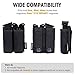 VISMIX Pistol Magazine Pouch, Double 9mm Mag Pouch with Quick Release Kydex Insert and MOLLE Compatible Black
