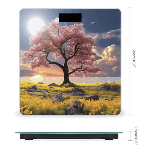 Báscula digital de baño precisa con vidrio templado 26x26 cm miniatura 2