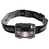 Jorzer LED Headlamp Battery Powered Head Torch Adjustable Headlight 170 Degree Waterproof Head Light for Camping Outdoor Lighting Equipment (No Battery).