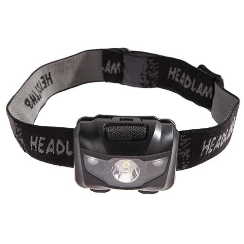 Jorzer LED Headlamp Battery Powered Head Torch Adjustable Headlight 170 Degree Waterproof Head Light for Camping Outdoor Lighting Equipment (No Battery).