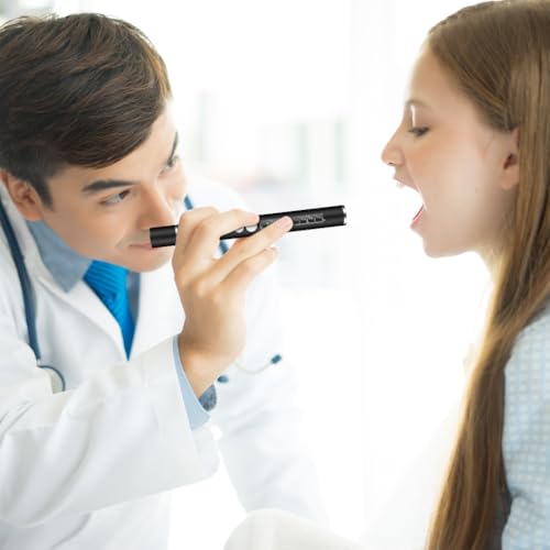 flintronic Pupillenleuchte Medizin, Diagnostikleuchte Krankenschwester Rettungsdienst Zubehör, mit Pupillenmessgerät & Lineal, Aufladbar USB LED Stiftlampe für Krankenschwester Studentische Ärzte