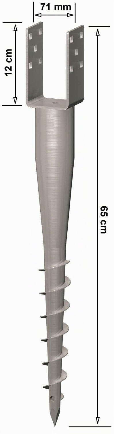 Gartenwelt Riegelsberger P-Pfostenträger Basic 140-200 mm Stahl verzinkt