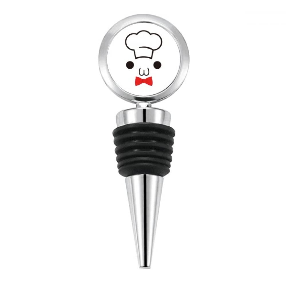no/noLovely Face I Am A Chef Expression Bottle Stopper Stainless Steel Rubber Reusable